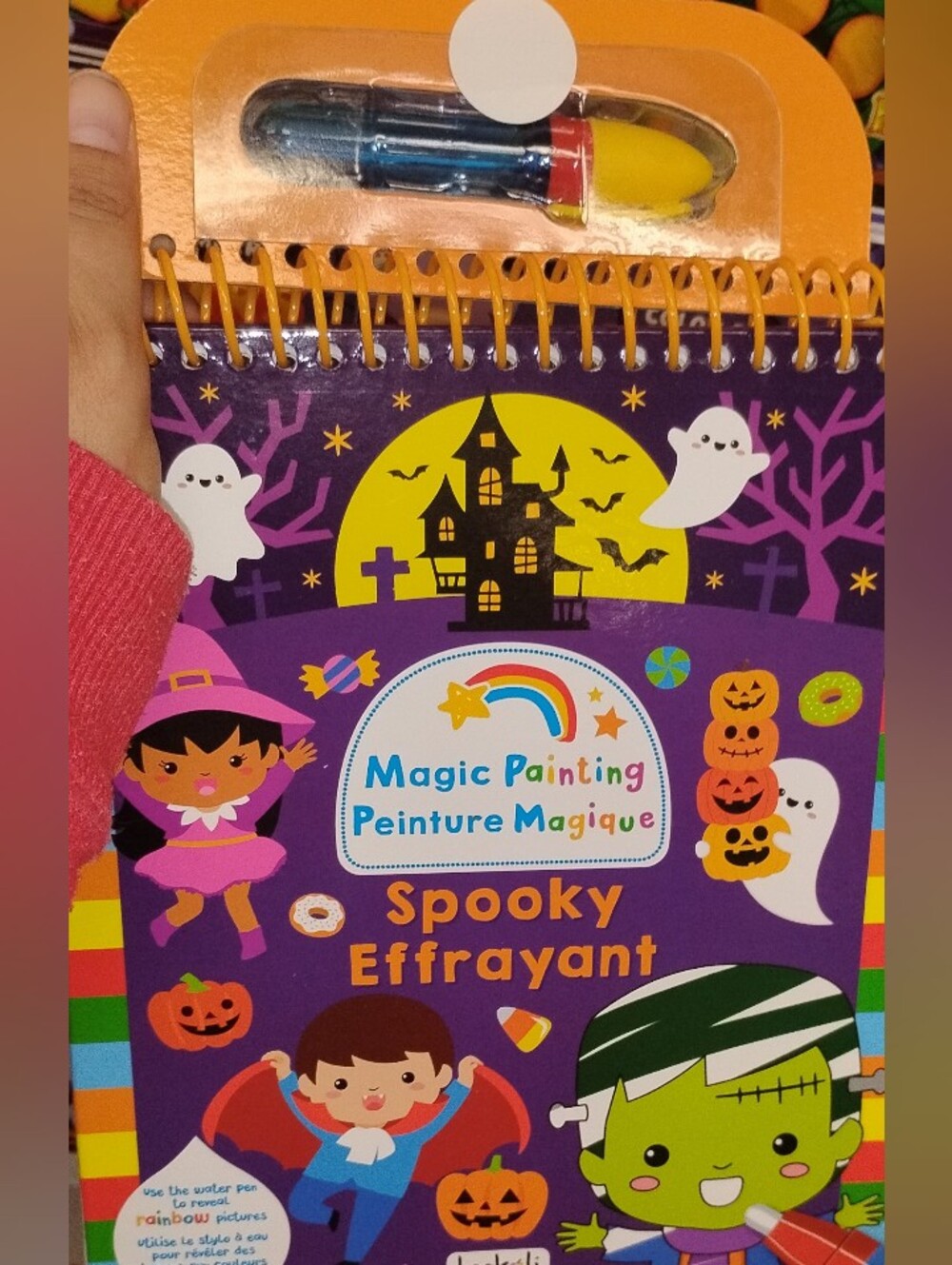 Kids Hallowee Witch and Vampire Spooky Magic Ink and Activity Book - Purple